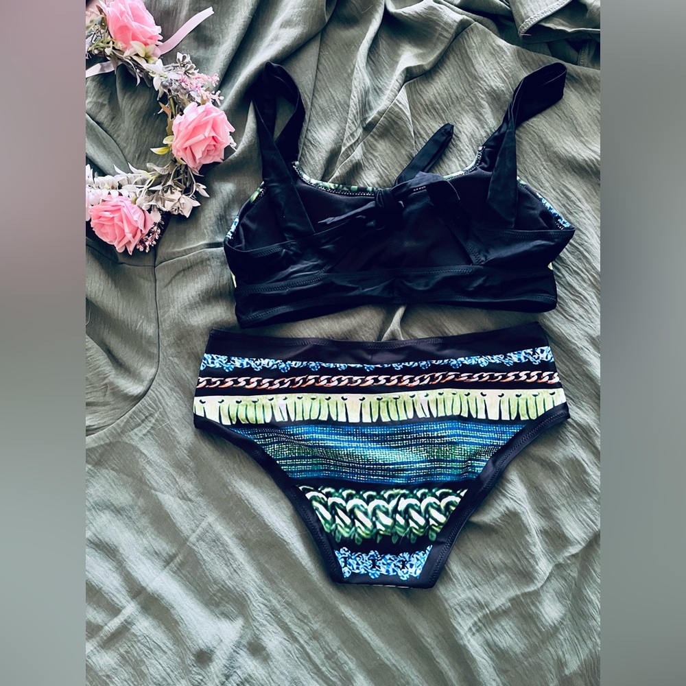 Colorful Patterned Bikini Set - image 3